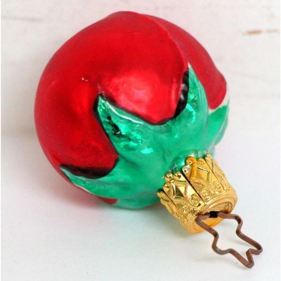 ANTIQUE GERMAN LOT 6 FISH CORN CUCUMBER TOMATO PINEAPPLE CHRISTMAS ORNAMENTS - Picture 10 of 13